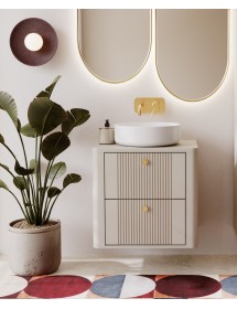 Ensemble meuble de douche ANDIAMO cashmere