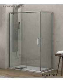 Cabine de douche rectangulaire NEW FLORA 100 70x110 H.180 cm