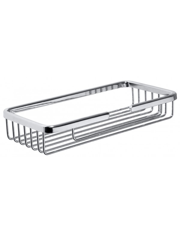 Porte-savon grille rectangulaire mural CYTRO laiton chromé Porte-savon grille rectangulaire mural CYTRO laiton chromé