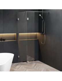 Paroi de douche walk-in avec rabattant SCANDIC NXT 402