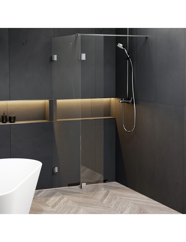 Paroi de douche walk-in avec rabattant SCANDIC NXT 402