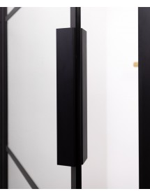 Cabine de douche cadre noir à portes couslissantes HAMAR 207 RIHO