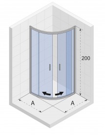 Cabine de douche ¼ de cercle HAMAR 309 RIHO