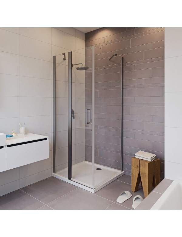 Cabine de douche d'angle NOVIK 203 RIHO 90x90 x200cm avec porte battante