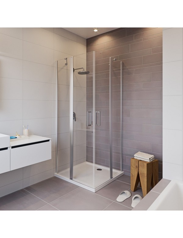 Cabine de douche d'angle NOVIK 207 RIHO 90x90 x200cm avec 2 portes battantes