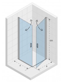 Cabine de douche d'angle NOVIK 209 RIHO