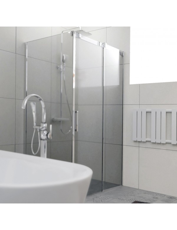 Cabine de douche d'angle OCEAN 203 RIHO 100x80 x200cm avec porte coulissante