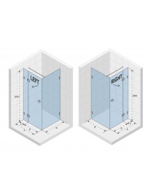 Cabine de douche d'angle gauche SCANDIC NXT 203