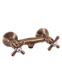 Mélangeur douche mural rétro MORAVA en laiton bronze