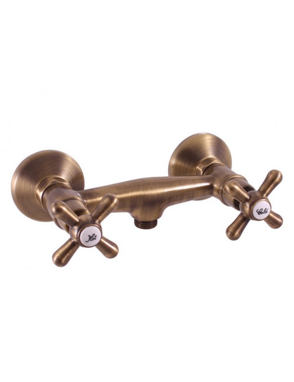 Mélangeur douche mural rétro MORAVA en laiton bronze Mélangeur douche mural rétro MORAVA en laiton bronze
