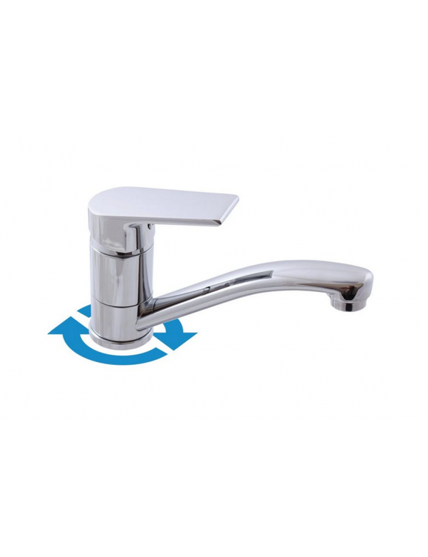 Mitigeur lavabo pivotant à long bras COLORADO en laiton chromé Mitigeur lavabo pivotant à long bras COLORADO en laiton chromé