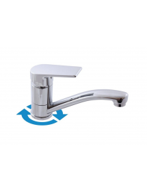 Mitigeur lavabo pivotant à long bras COLORADO en laiton chromé