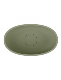 Vasque à poser vert ESCALA RIHO 55x32 cm solid surface