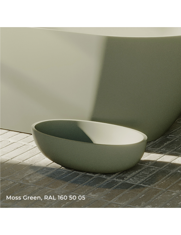 Vasque à poser vert ESCALA RIHO 55x32 cm solid surface