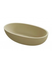 Vasque à poser beige ESCALA RIHO 55x32 cm solid surface