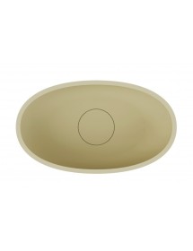 Vasque à poser beige ESCALA RIHO 55x32 cm solid surface