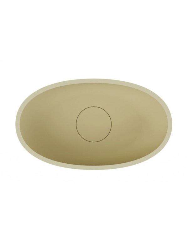 Vasque à poser beige ESCALA RIHO 55x32 cm solid surface