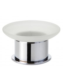 Porte-savon rond en verre pose libre OMEGA 11x6x11 cm