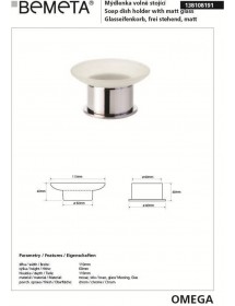 Porte-savon rond en verre pose libre OMEGA 11x6x11 cm Porte-savon rond en verre pose libre OMEGA 11x6x11 cm