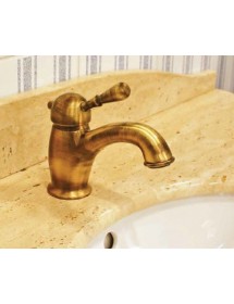 Mitigeur lavabo LABE en laiton bronze brossé sans siphon