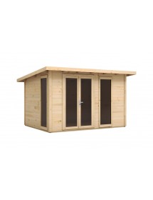 Maison de jardin KALALIKA en bois épicéa 406x305 cm 2 fenêtres