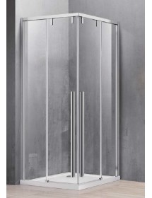 Paroi de douche SANTORINI 90 x200cm profilé chromé