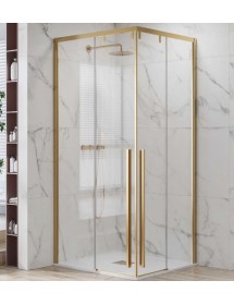 Paroi de douche SANTORINI 110 x200cm profilé doré