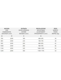 Paroi de douche coulissante SANTORINI 70 x200cm profilé rose gold