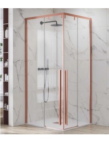 Paroi de douche coulissante SANTORINI 70 x200cm profilé rose gold
