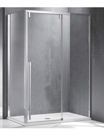 Cabine de douche SANTORINI 400 130x70 x200 cm profilé chromé