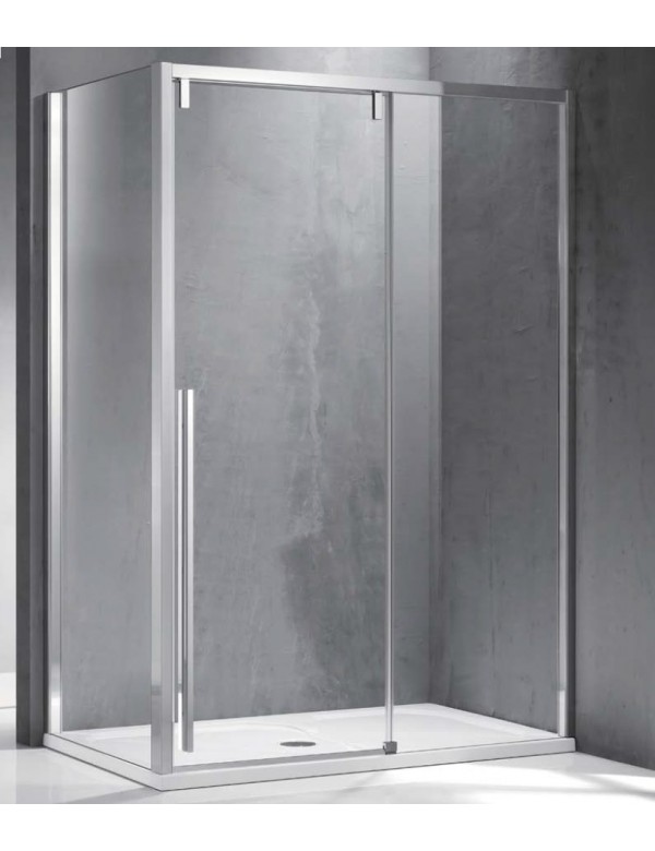 Cabine de douche SANTORINI 400 140x80 x200 cm profilé chromé
