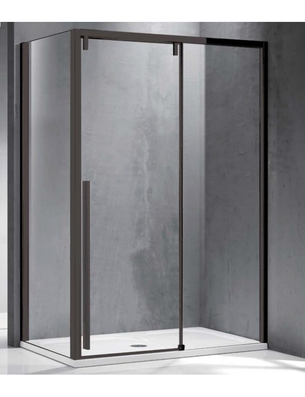 Cabine de douche SANTORINI 400 130x70 x200 cm profilé noir