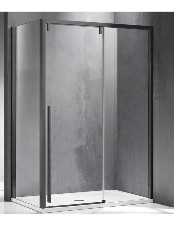 Cabine de douche SANTORINI 400 130x90 x200 cm profilé gris