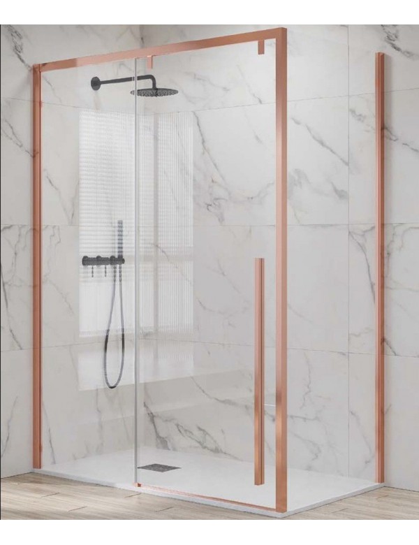 Cabine de douche SANTORINI 400 130x70 x200 cm profilé rose gold