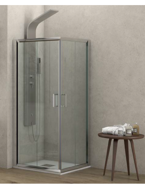 Cabine  de douche carrées NEW FLORA 100 80x80 x180 cm