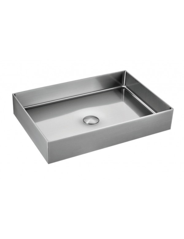 Lavabo à poser SATURN 55x38x10 cm en acier inoxydable brossé