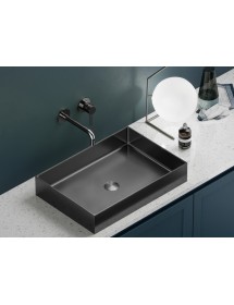 Lavabo à poser SATURN 55x38x10 cm en acier inoxydable