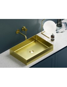 Lavabo à poser SATURN 55x38x10 cm en acier inoxydable