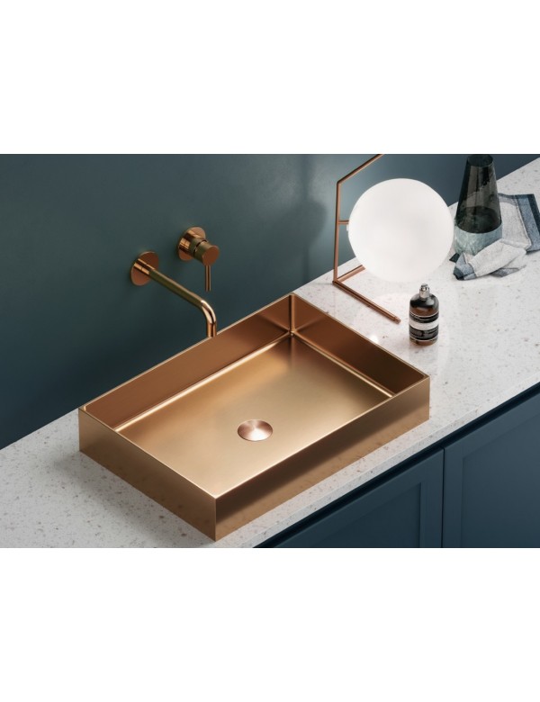 Lavabo à poser SATURN 55x38x10 cm en acier inoxydable