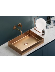 Lavabo à poser SATURN 55x38x10 cm en acier inoxydable