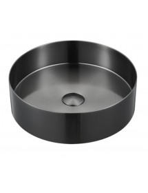 Lavabo rond à poser VENUS 38x38x11 cm en acier inoxydable