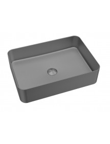 Lavabo à poser SATURNE 50x35x12 cm en acier inoxydable