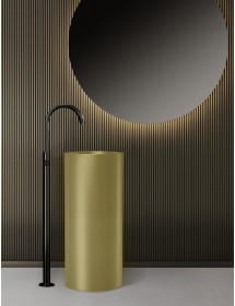 Lavabo totem 37,5x37,5x85 cm en acier inoxydable