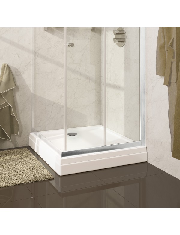 Receveur de douche carré RIHO DAVOS 249 80x80x4,5 cm, avec pieds et tablier