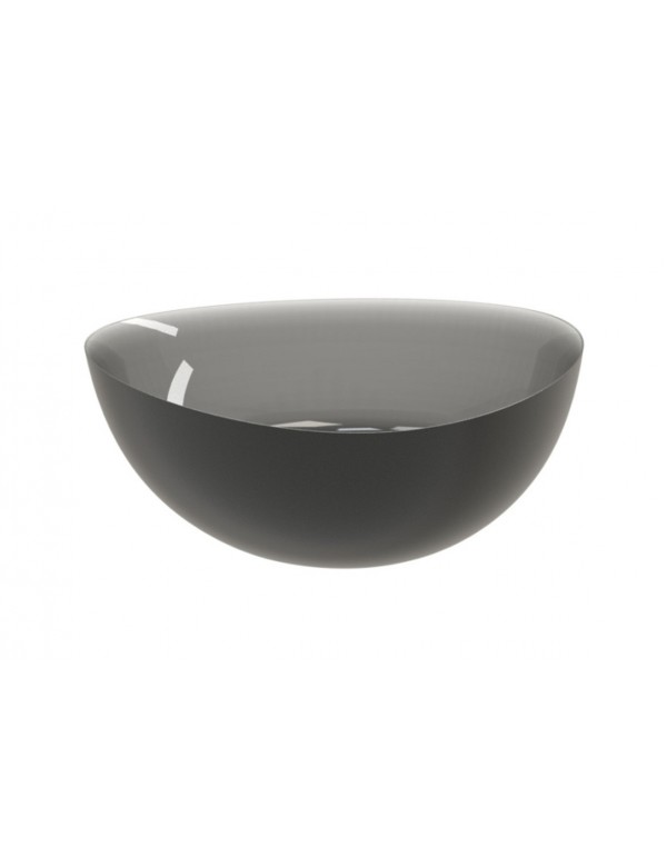 Baignoire îlot duo en solid surface RIHO OVIEDO Frosted Smoke 160x160x57 cm