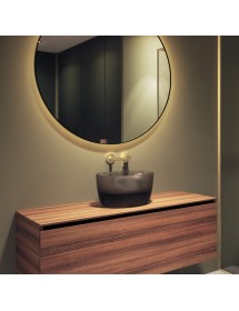 Vasque à poser Frosted Smoke OVAL RIHO 38x33 cm solid surface