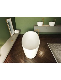 Baignoire îlot en solid surface RIHO OVAL 175x80x56,5 cm