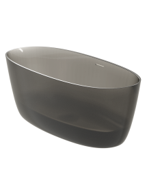 Baignoire îlot en solid surface RIHO OVAL Frosted Smoke 175x80x56,5 cm