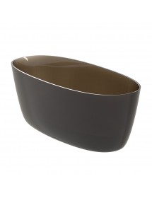 Baignoire îlot en solid surface RIHO OVAL Frosted Umber 175x80x56,5 cm