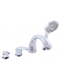 Mitigeur baignoire DUNAJ 4 trous en laiton chromé